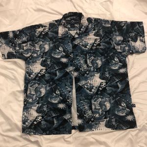 Vintage Hard Rock button down short sleeve shirt
